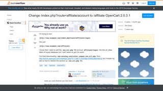 
                            10. Change /index.php?route=affiliate/account to /affiliate OpenCart 2.0 ...