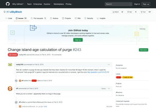 
                            5. Change island-age calculation of purge · Issue #243 · rlf/uSkyBlock ...