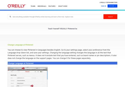 
                            13. Change Language at Pinterest - Teach Yourself VISUALLY Pinterest ...