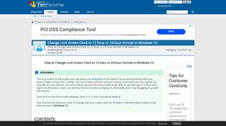 
                            10. Change Lock Screen Clock to 12 hour or 24 hour Format in Windows ...