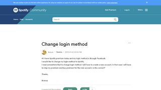 
                            5. Change login method - The Spotify Community