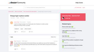 
                            10. Change login to phone number | Deezer Community, bringing music ...