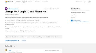 
                            3. Change MCP Login ID and Phone No - Training, Certification, and ...