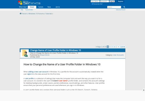 
                            11. Change Name of User Profile Folder in Windows 10 | Tutorials ...