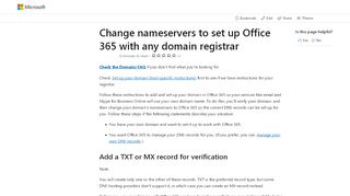 
                            9. Change nameservers to set up Office 365 with Dynadot - Office Support