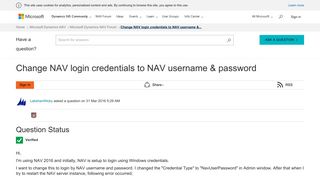 
                            12. Change NAV login credentials to NAV username & password ...