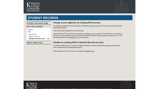 
                            9. Change of Access Level - King's College London - Student Records