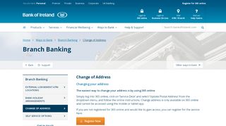
                            8. Change of Address - Branch Banking - Bank of Ireland