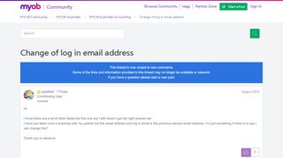 
                            9. Change of log in email address - MYOB Community