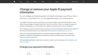 
                            1. Change or remove your Apple ID payment information - Apple Support