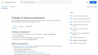 
                            4. Change or reset your password - Android - Google Account Help