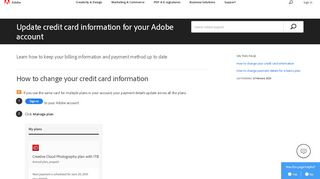 
                            7. Change or update your credit card and billing information in your ...