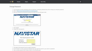 
                            2. Change Password | Navistar Service Software