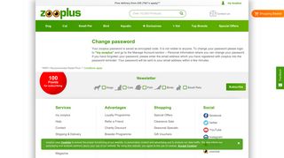 
                            8. Change password - ZooPlus
