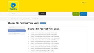 
                            5. Change Pin For First Time Login – Valyou Support