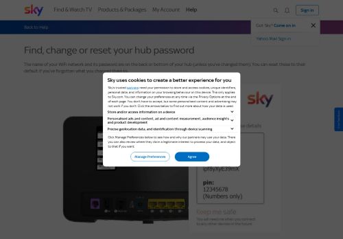 
                            13. Change, reset or find your Wi-Fi password | Sky Help | Sky.com