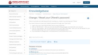 
                            12. Change / Reset your CPanel's password - MERCUMAYA ...