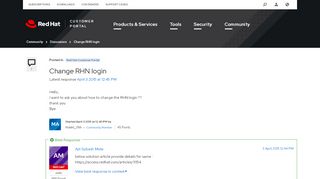 
                            4. Change RHN login - Red Hat Customer Portal