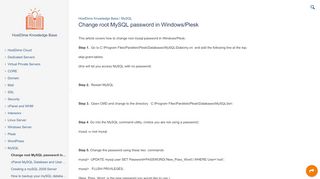 
                            13. Change root MySQL password in Windows/Plesk - HostDime ...