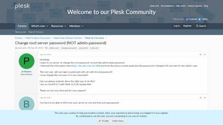 
                            3. Change root server password (NOT admin password) | Plesk Forum