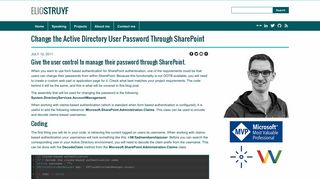 
                            11. Change the Active Directory User Password Through SharePoint - Elio ...