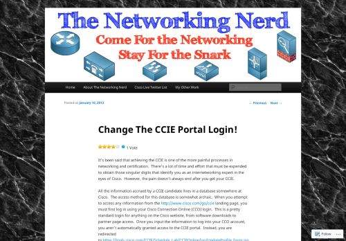 
                            12. Change The CCIE Portal Login! | The Networking Nerd