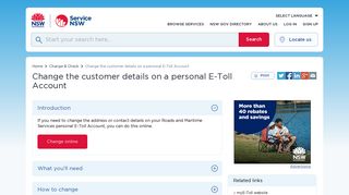 
                            4. Change the customer details on a personal E-Toll Account | Service ...