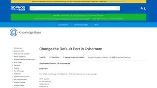
                            6. Change the Default Port in Cyberoam - Sophos Community