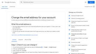 
                            2. Change the email address for your account - Android - Google ...