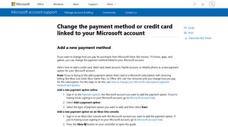 
                            7. Change the payment method or credit card linked to your Microsoft ...