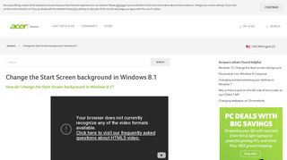
                            4. Change the Start Screen background in Windows 8.1 - Answers - Acer