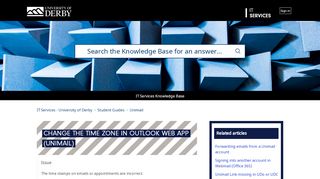 
                            5. Change the time zone in Outlook web app (Unimail) – IT Services ...