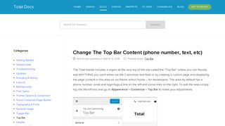 
                            5. Change The Top Bar Content (phone number, text, etc) - Total ...