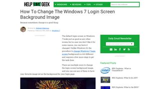 
                            9. Change the Windows 7 Login Screen Background Image