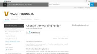 
                            10. Change the Working Folder | Vault Products 2018 | Autodesk ...