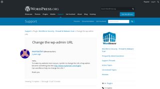 
                            12. Change the wp-admin URL | WordPress.org