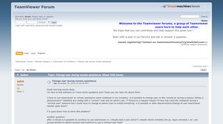 
                            13. Change user during remote assistance - TeamViewer Forum