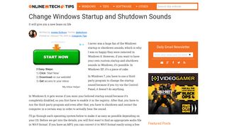 
                            8. Change Windows Startup and Shutdown Sounds - Online Tech Tips