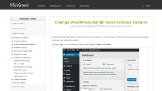 
                            1. Change WordPress Admin Color Scheme Tutorial - SiteGround