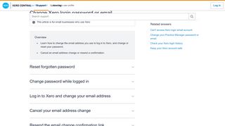 
                            4. Change Xero login password or email - Xero Central