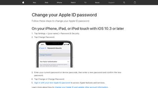 
                            5. Change your Apple ID password - Apple Support