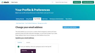 
                            5. Change your email address – Slack Help Center