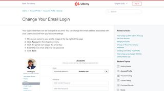 
                            8. Change Your Email Login – Udemy