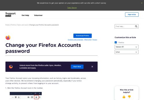 
                            10. Change your Firefox Accounts password | Firefox Help - Mozilla Support