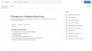 
                            3. Change your Gmail profile picture - Android - Gmail Help