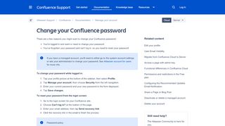 
                            4. Change your password - Atlassian Documentation