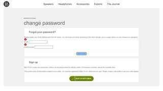 
                            6. Change your password - B&O PLAY - Click here to change password