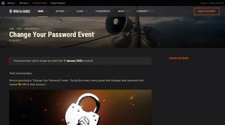 
                            12. Change Your Password Event | Announcements | News ... - WoT Asia