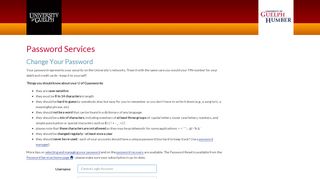 
                            13. Change your password - University of Guelph