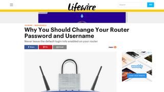 
                            10. Change Your Router Password and Username - Lifewire